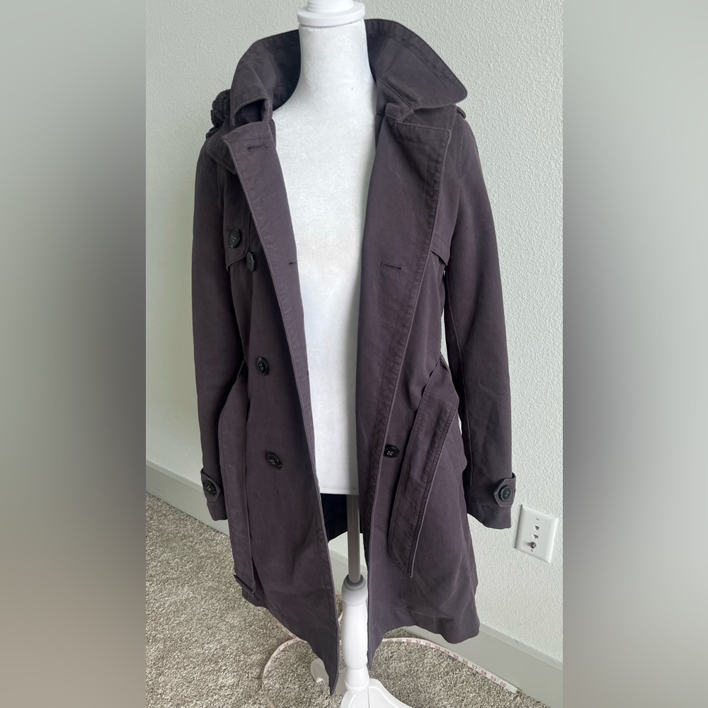 Comptoir Des Cotonniers women’s Purple Trench Coat with warm layer small $650 - Picture 3 of 16
